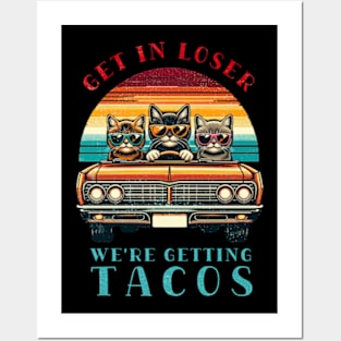 Funny Animals Taco Cat Posters and Art